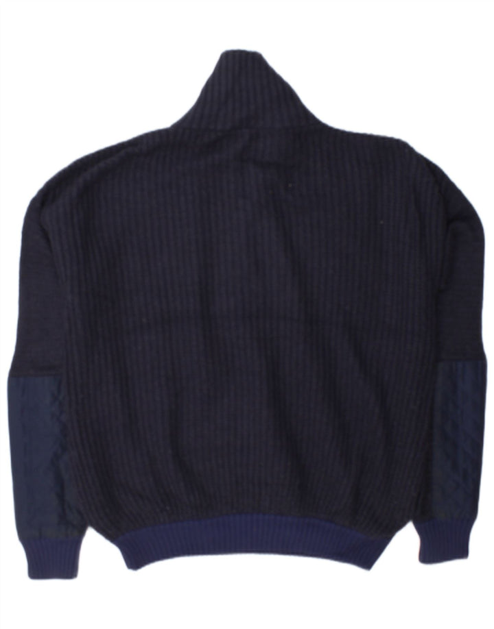 Topshop Damen-Pullover in Übergröße mit Reißverschluss am Hals, Gr. 12, mittleres Marineblau