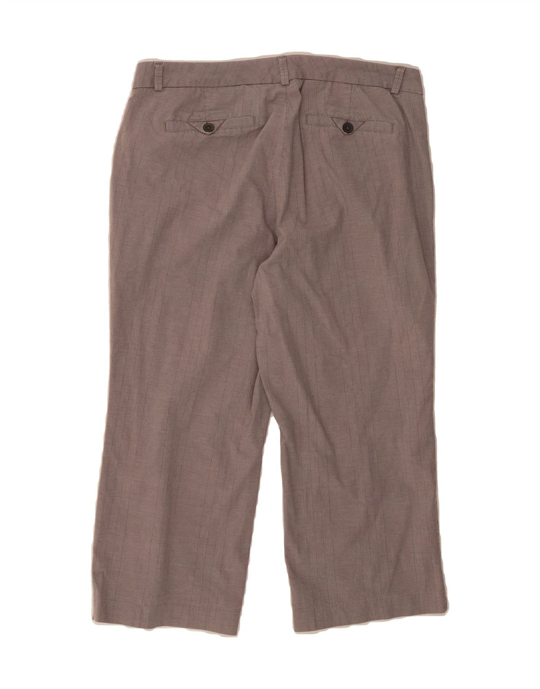 DOCKERS Womens Straight Capri Trousers US 12 Large W34 L22 Grey Check Vintage Dockers and Second-Hand Dockers from Messina Hembry 
