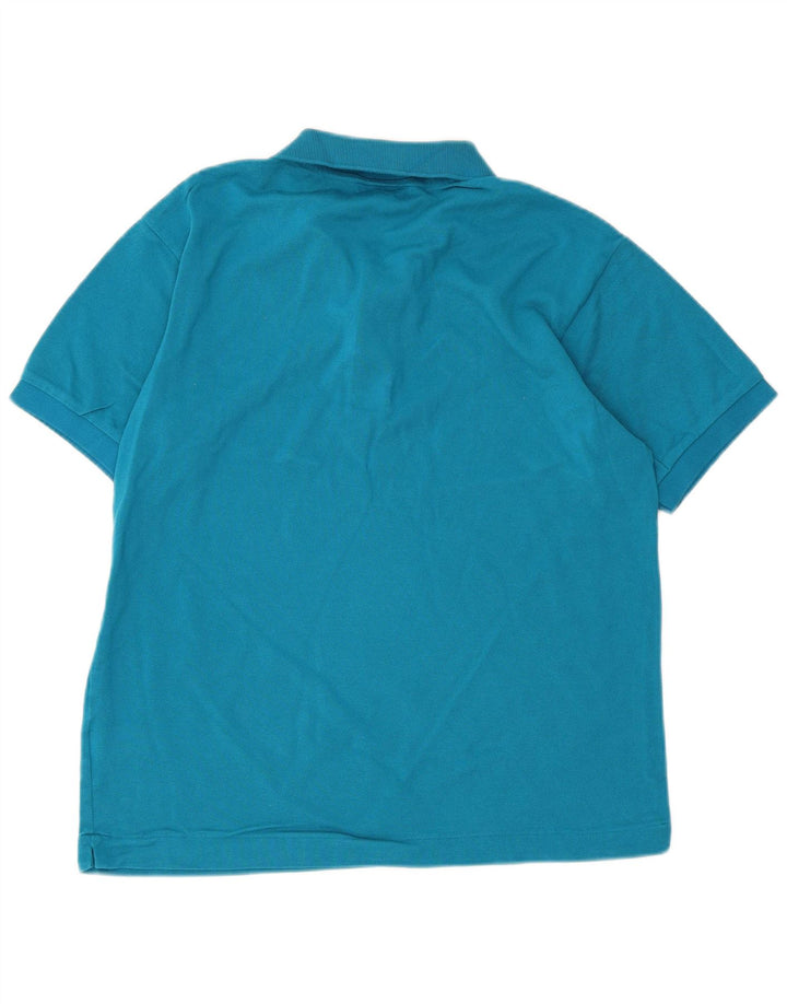 Lacoste Herren-Poloshirt mit klassischer Passform, Größe 4, mittelblaue Baumwolle