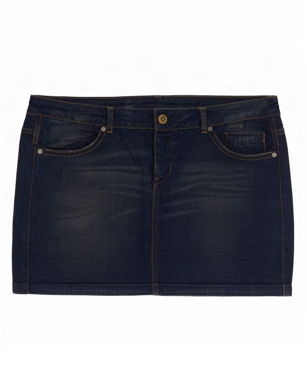 Guess Mini-Jeansrock für Damen, W32, groß, marineblau, Baumwolle