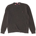 Tommy Hilfiger Herren-Pullover mit Rundhalsausschnitt, XL, graue Baumwolle