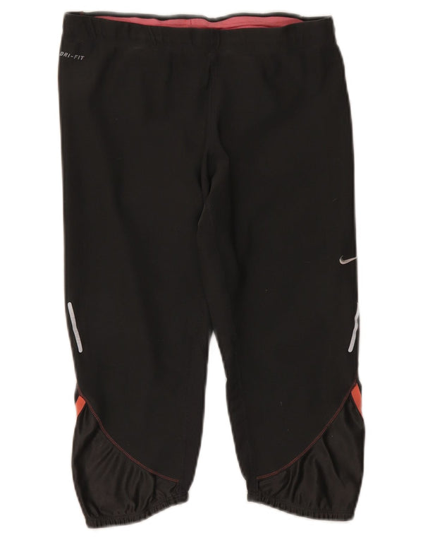 Nike Damen Dri Fit Capri-Trainingshose, UK 14, Mittelschwarz, Polyester