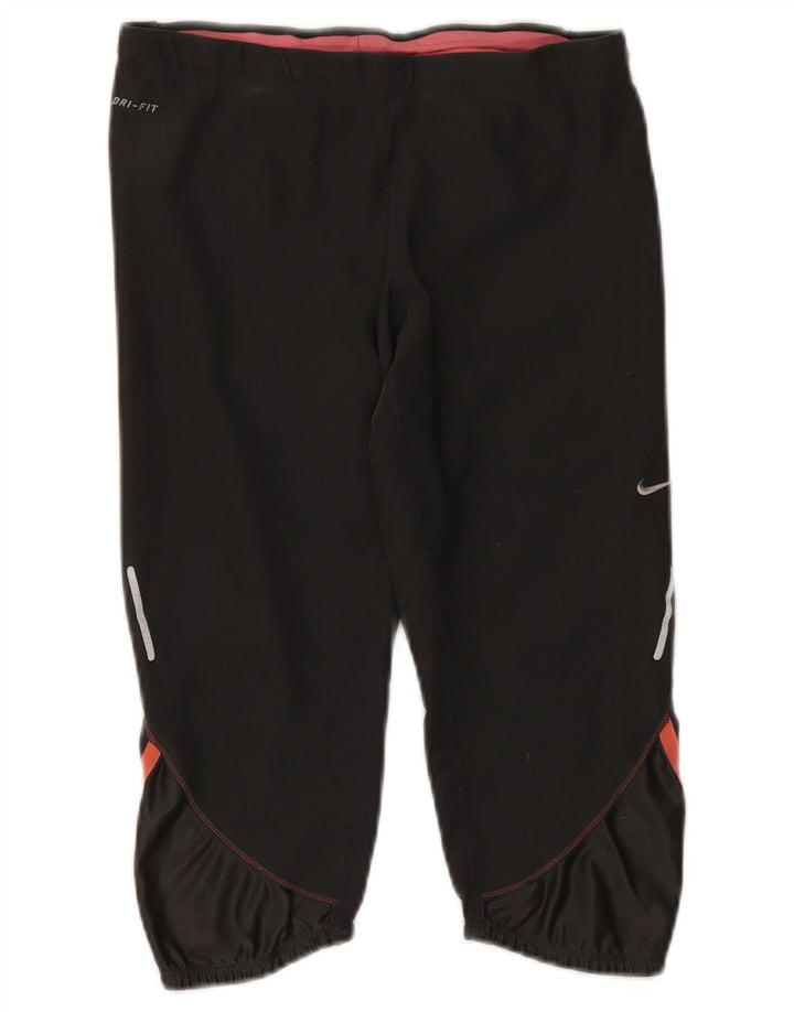 Nike Damen Dri Fit Capri-Trainingshose, UK 14, Mittelschwarz, Polyester
