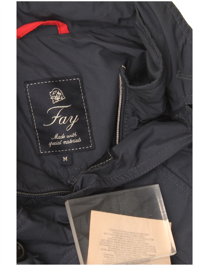 Fay Herren-Utility-Jacke UK 38, mittelmarineblaue Baumwolle