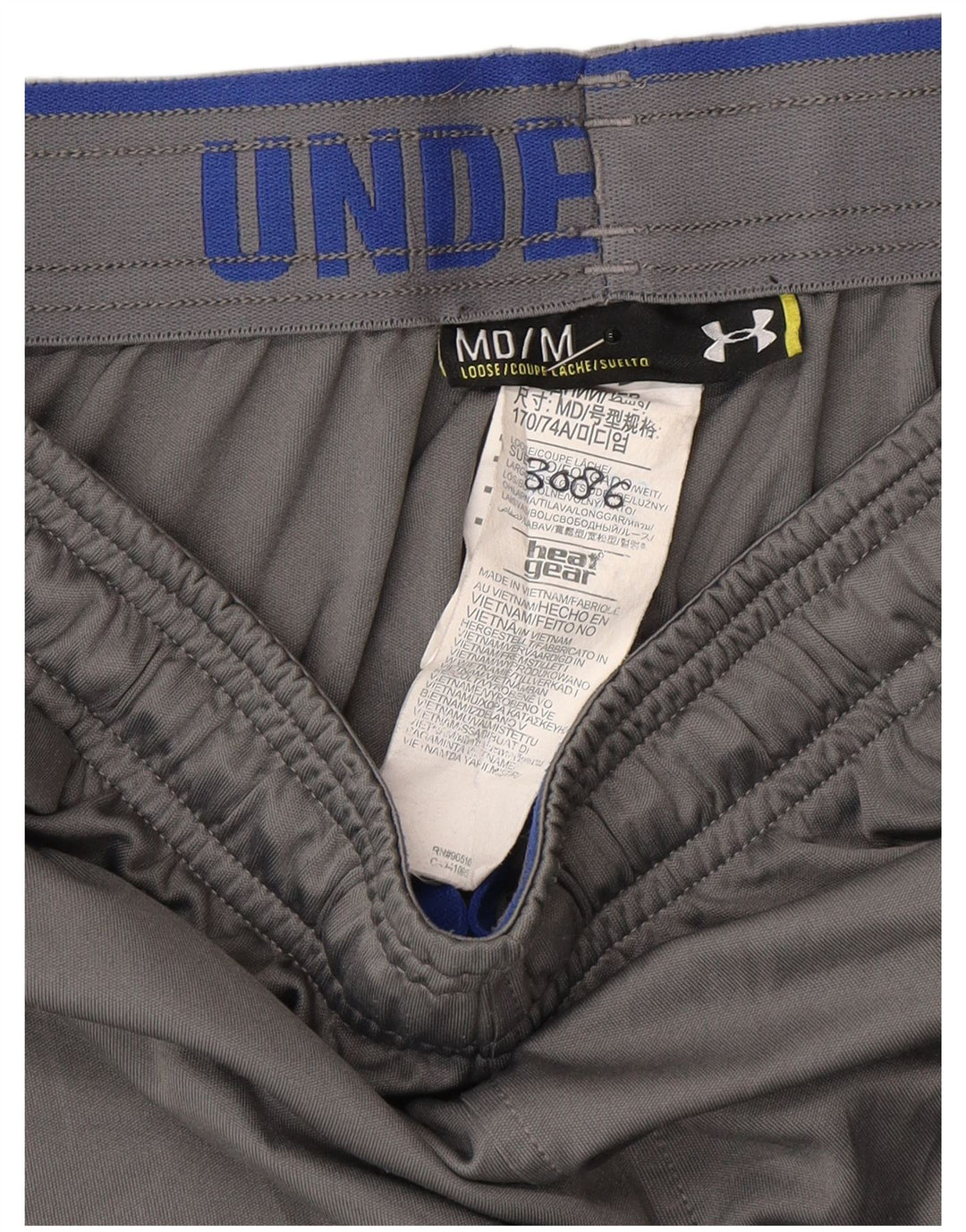 Under Armour Herren-Sportshorts aus mittelgrauem Colourblock-Polyester