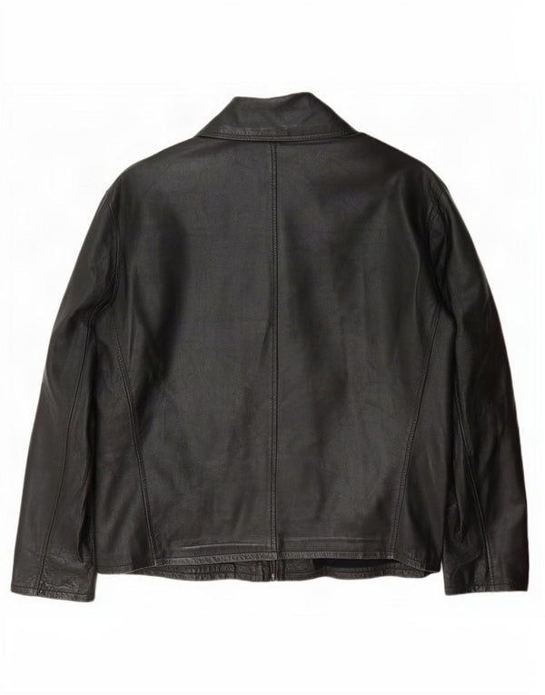 Gaudi Womens Leather Jacket UK 16 Large Black