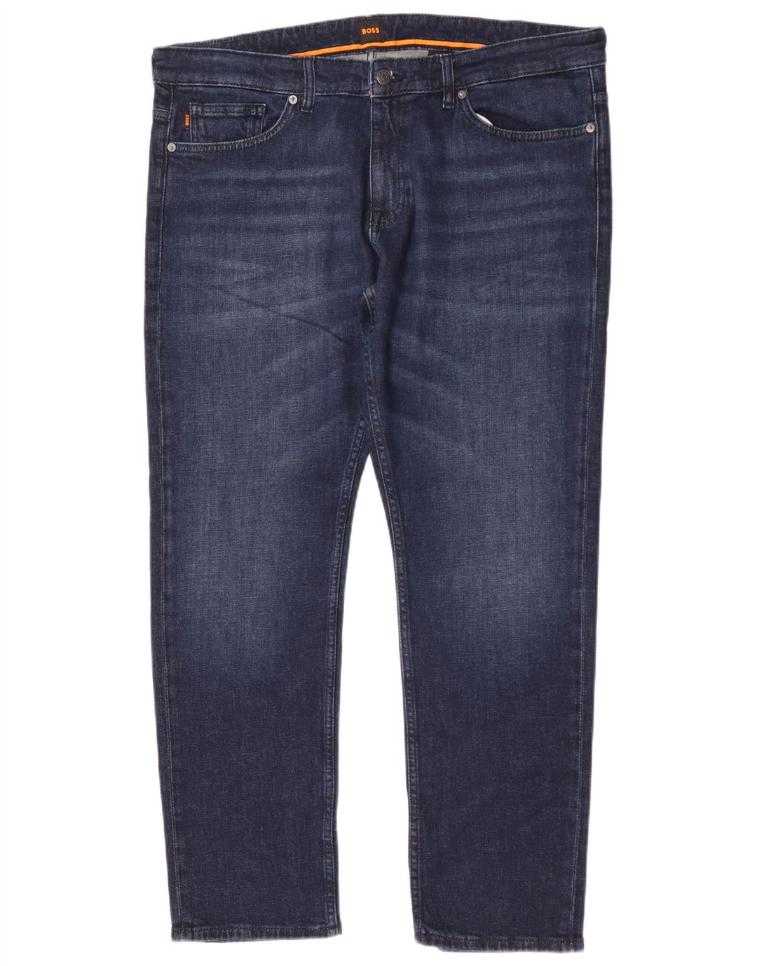Hugo Boss Herren Delaware Slim Jeans W38 L32 Marineblaue Baumwolle