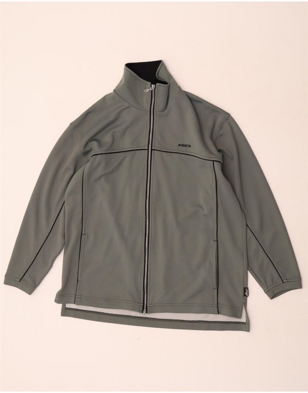 Asics Damen Trainingsanzug Top Jacke UK 18 XL Grau Polyamid