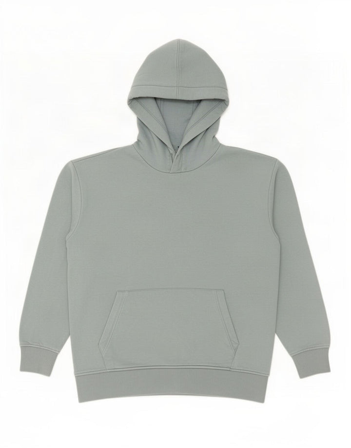 Zara Herren Kapuzenpullover Mittelblaue Baumwolle
