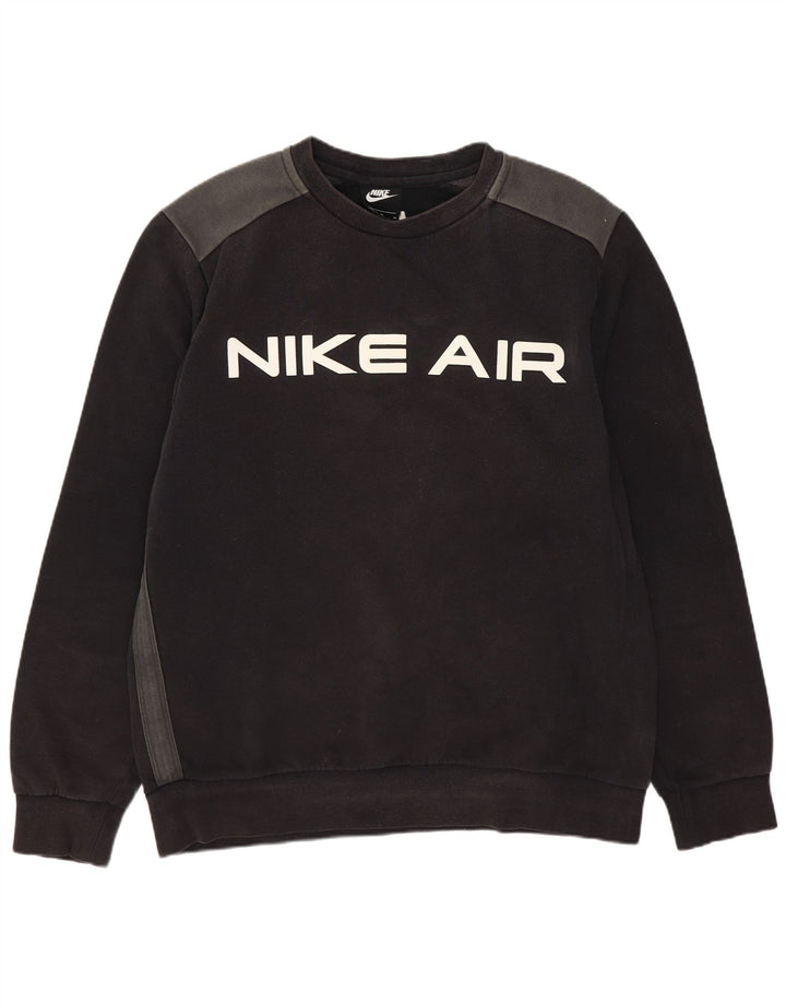Nike Herren-Sweatshirt mit Grafik, mittelschwarz, Baumwolle