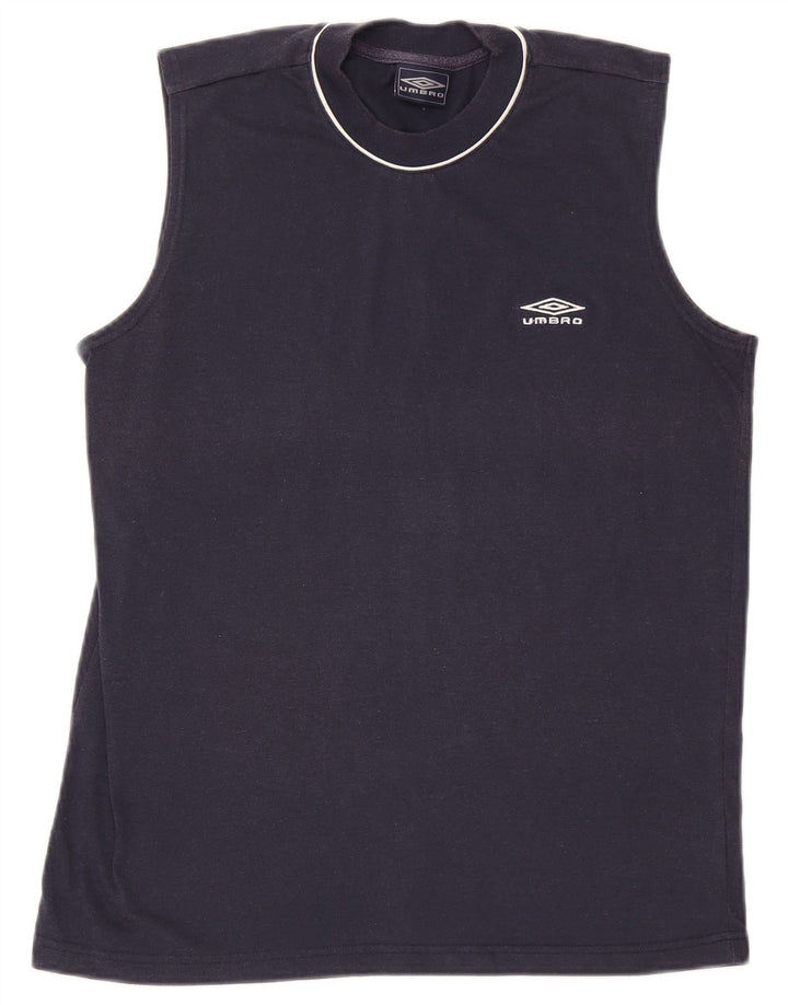 UMBRO Mens Vest Top Large Navy Blue Polyester
