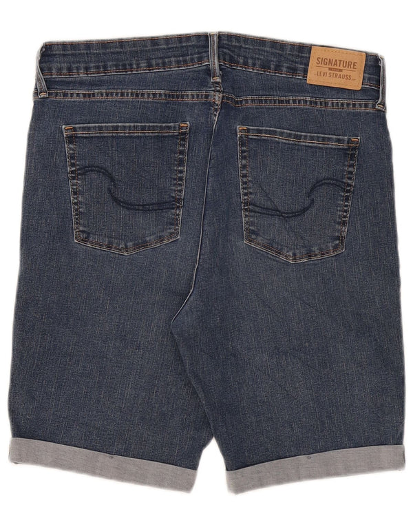 Levi's Damen Signature Bermuda Denim Shorts US 12 Large W31 Blaue Baumwolle