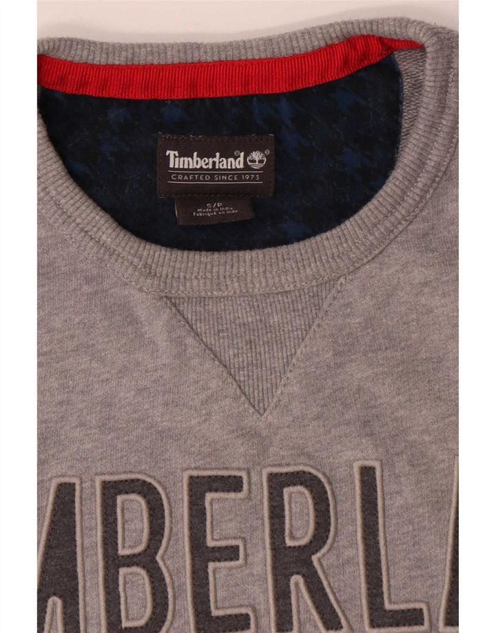 Timberland Herren Grafik-Sweatshirt-Pullover, klein, graue Baumwolle