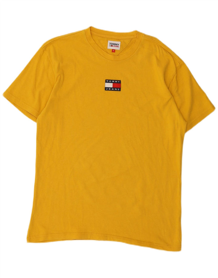 Tommy Hilfiger Herren-T-Shirt mit Grafik, mittelgelbe Baumwolle