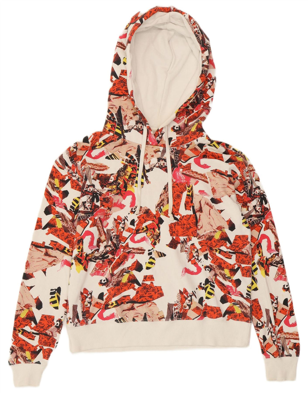 CONVERSE Damen-Kapuzenpullover mit abstraktem Muster, Gr. 10, klein, mehrfarbig