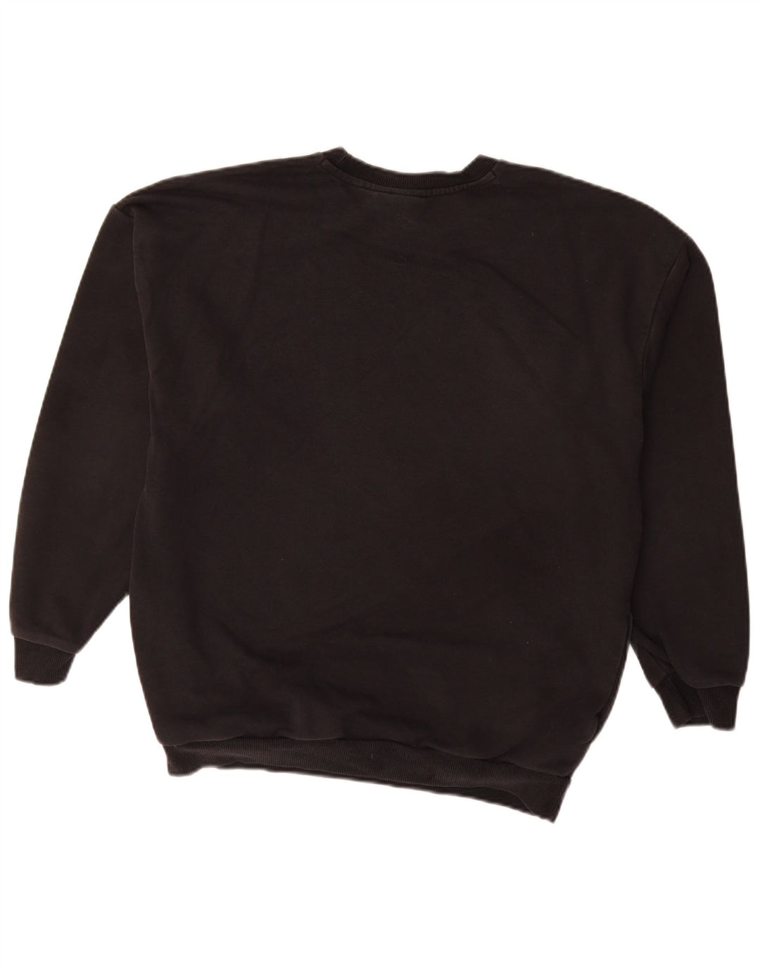 ADIDAS Damen Grafik-Sweatshirt-Pullover UK 14 Große schwarze Baumwolle