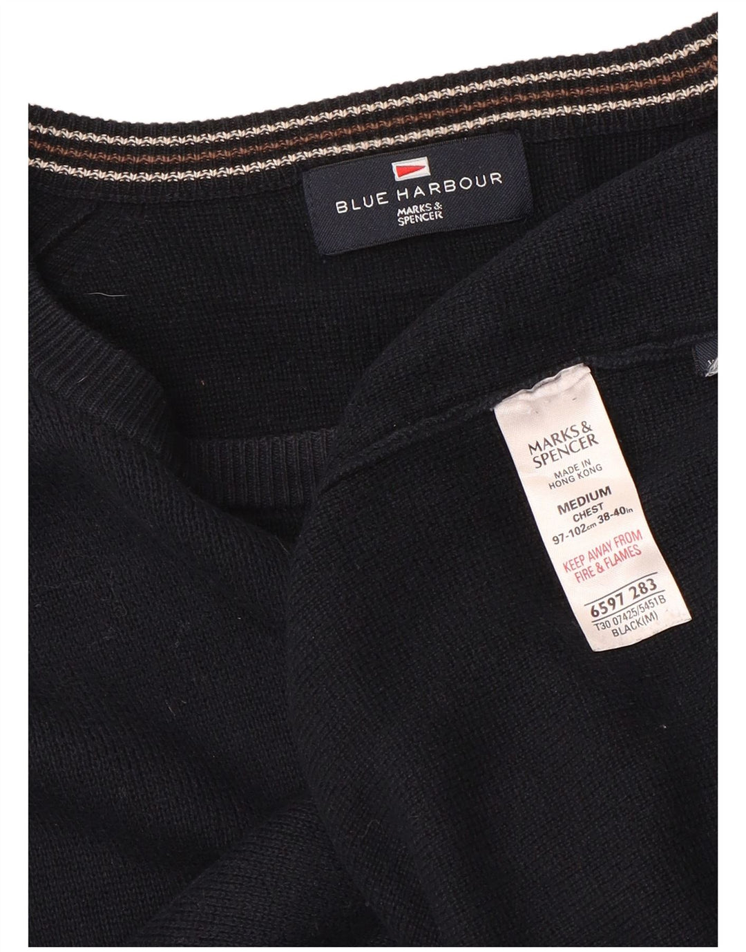 Marks & Spencer Herren Autograph Pullover mit U-Boot-Ausschnitt, mittelgroß, Marineblau