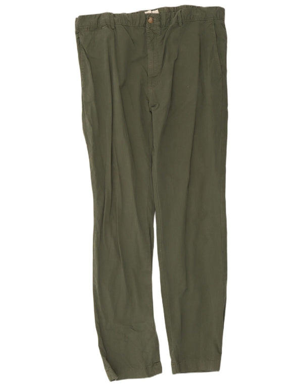 Marks & Spencer Herren Slim Fit Chinohose W40 L33 Grüne Baumwolle