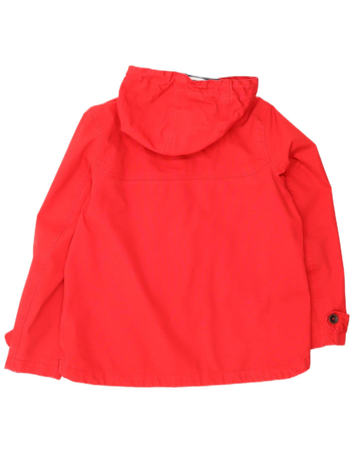JOULES Damen-Windbreakerjacke mit Kapuze, UK 14, Größe L, Rot, Baumwolle