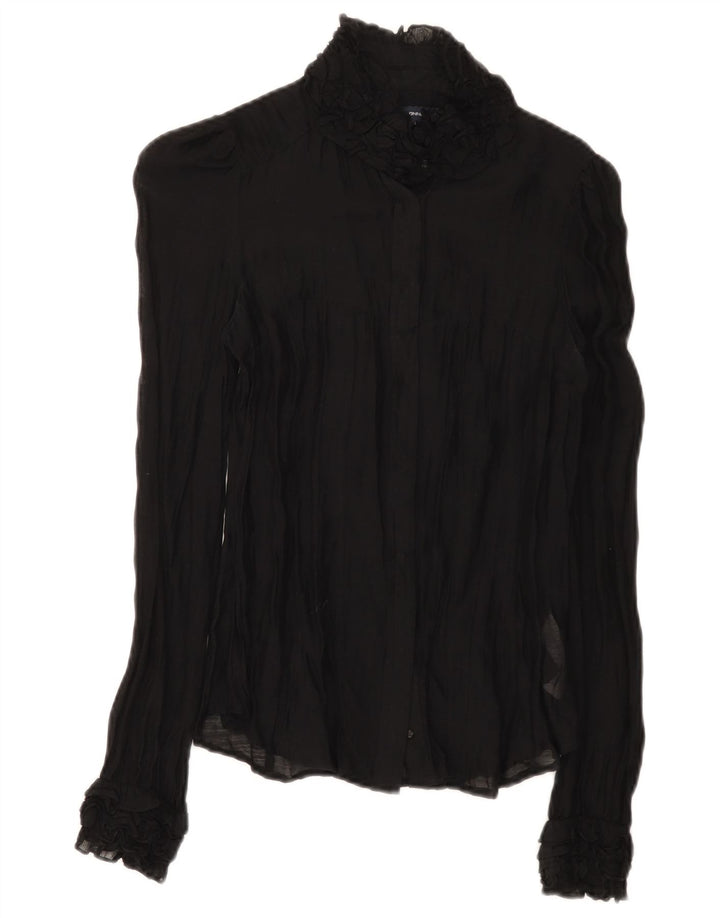 French Connection Damen Hemdbluse UK 6 XS Schwarz Modal