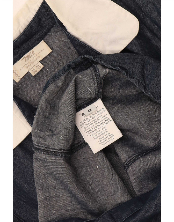 Marlboro Classics Damen-Pullover-Hemd, EU 38, mittelmarineblaue Baumwolle