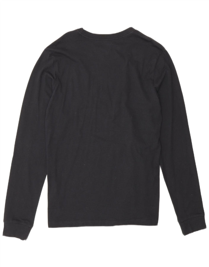 Nike Herren-Golfshirt mit Grafik, langärmlig, mittelblaue Baumwolle