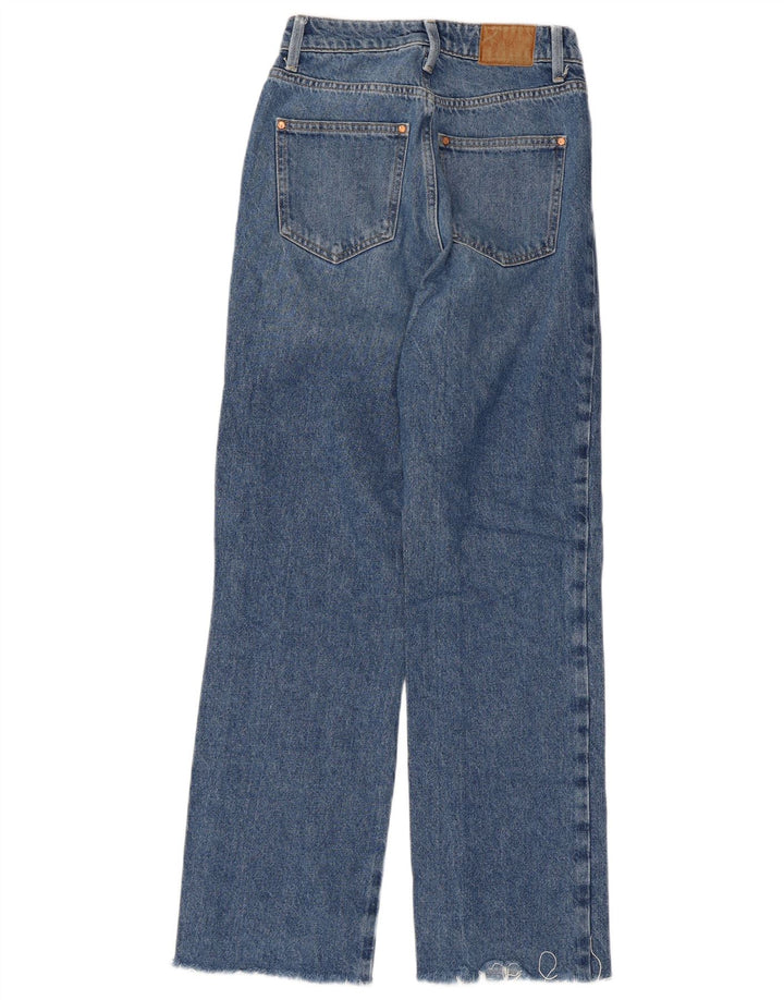 Zara Damen Straight Jeans EU 34 2XS W24 L29 Blau