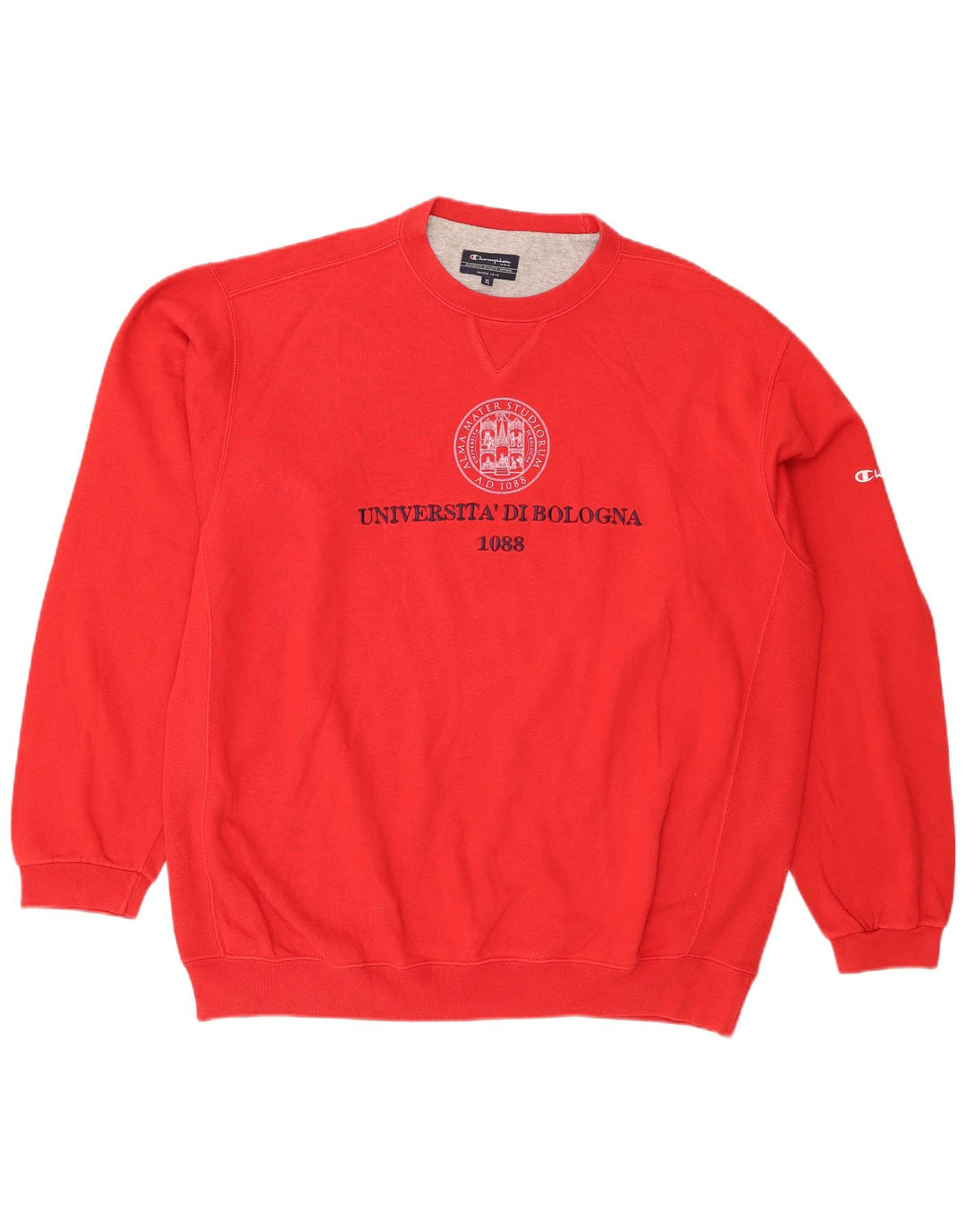 CHAMPION Herren-Sweatshirt mit Grafik, XL, rote Baumwolle