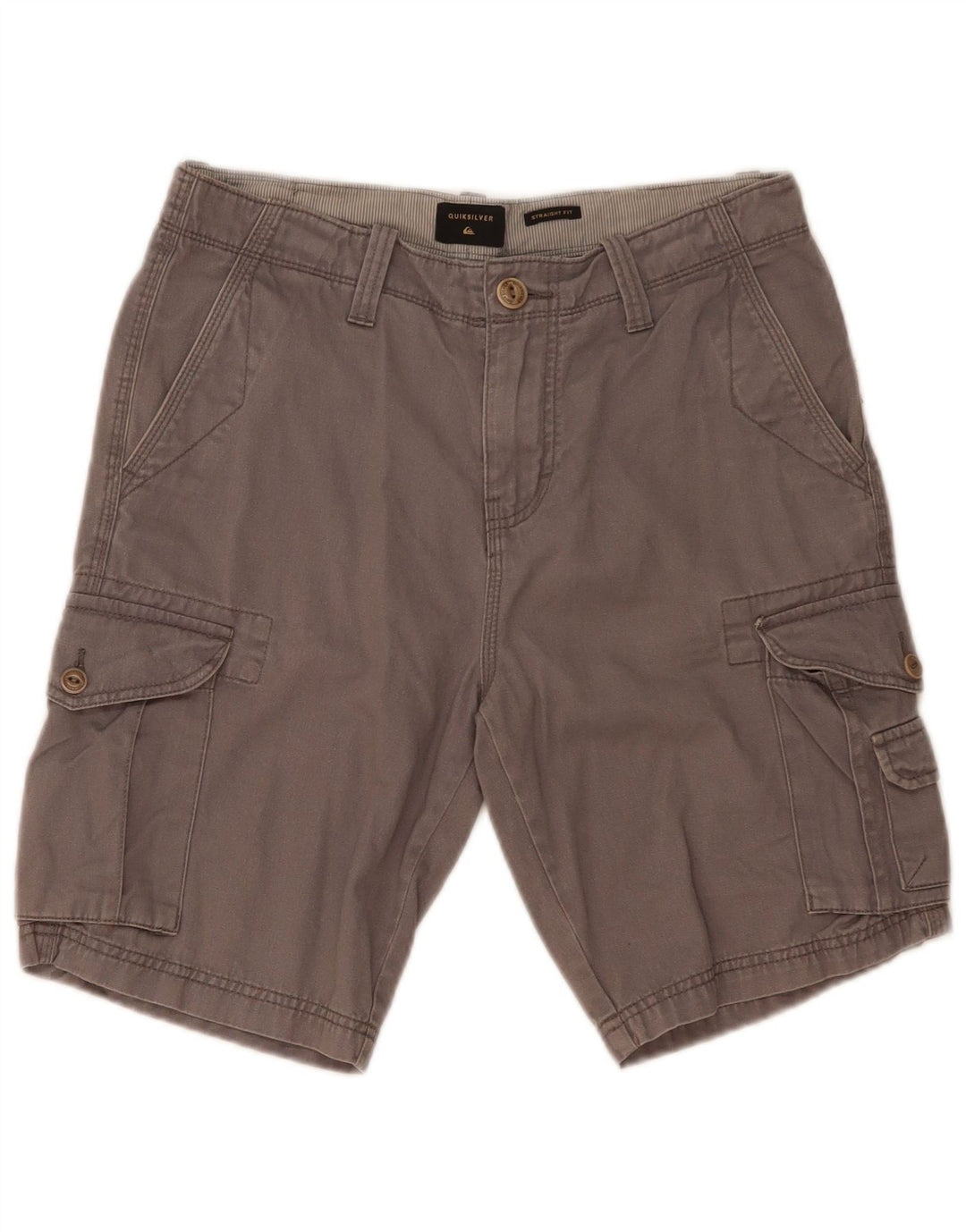 Quiksilver Herren-Cargoshorts mit gerader Passform, W30, mittelgraue Baumwolle