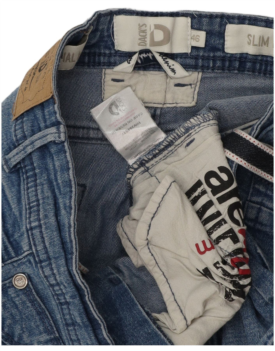 Dack's Slim Fit Denim-Shorts für Damen IT 46 Large W30 Blaue Baumwolle