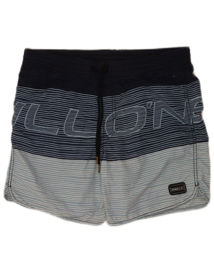 O'Neal Herren-Badeshorts mit Grafik, mittelblau gestreift