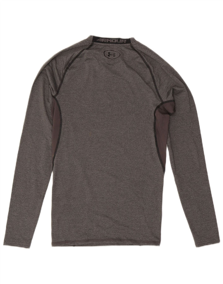Under Armour Herren Heat Gear Top Langarm Mittelgrau Farbblock