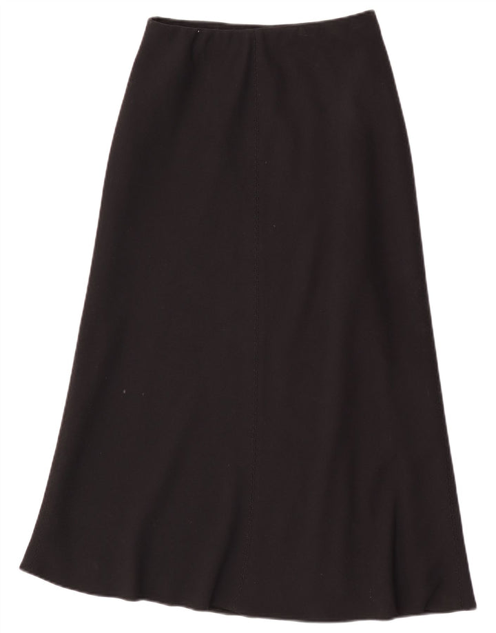 Marks & Spencer Damen Maxirock UK 10 Small W26 Schwarz Polyester