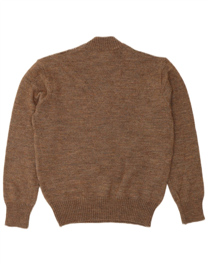 Rinaldi Herren-Pullover mit geometrischem Muster, mittelbraun, geometrisch, klassisch
