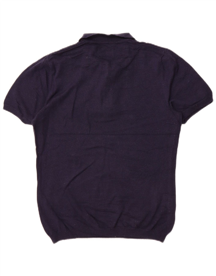 Farah Herren-Pullover mit Polokragen, kurzärmelig, Mittelblau