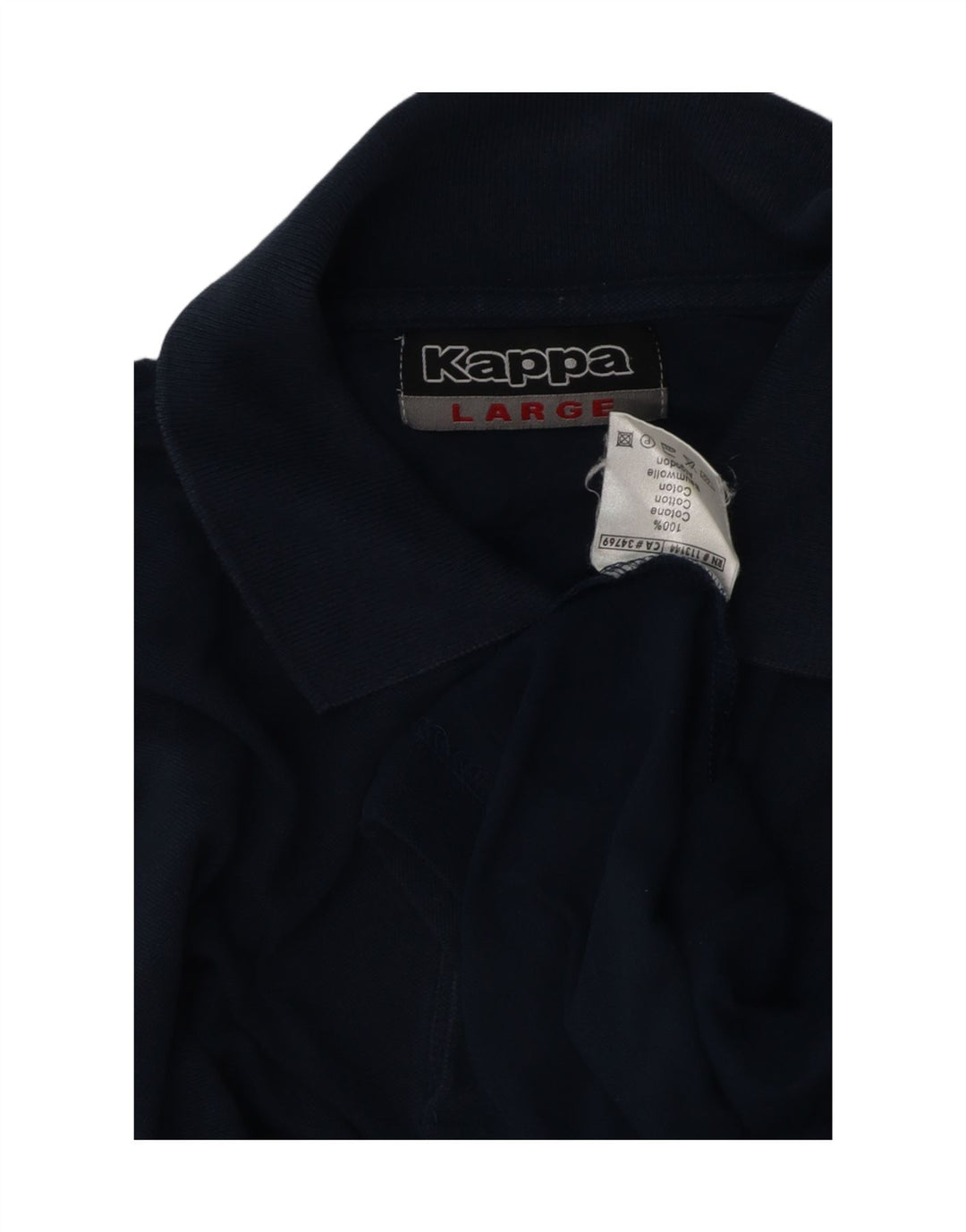 Kappa Herren-Poloshirt, groß, marineblau, Baumwolle