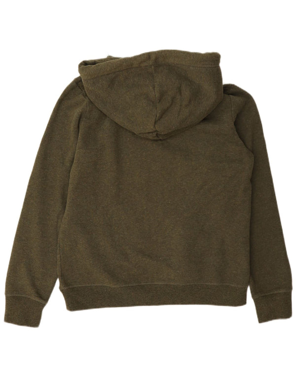 Superdry Damen Kapuzenpullover UK 12 Medium Khaki Baumwolle