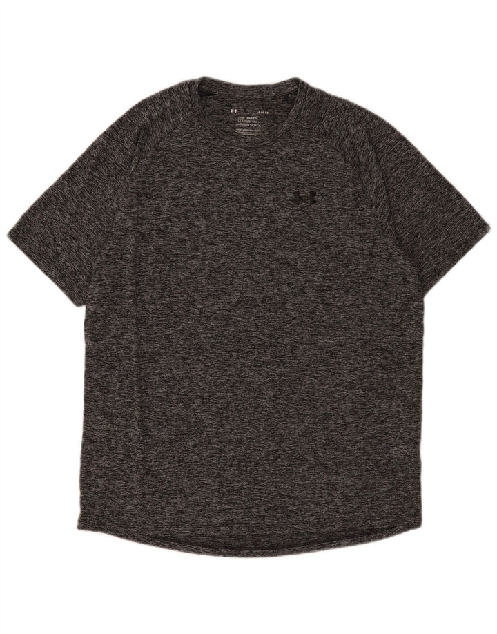 Under Armour Herren-T-Shirt-Oberteil, großes, grau meliertes Polyester