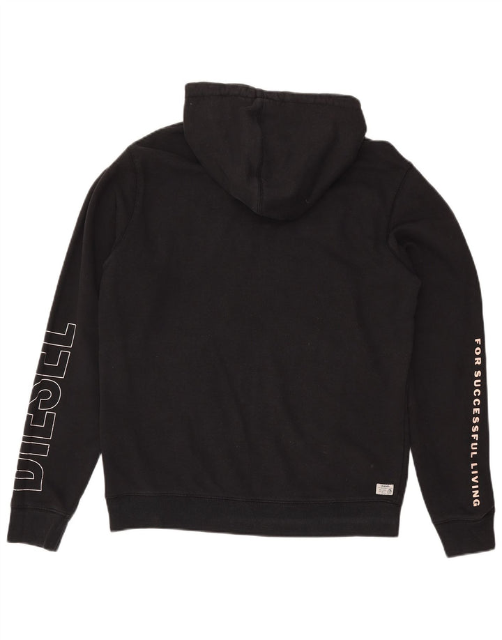 Diesel Herren Graphic Hoodie Pullover Mittelschwarze Baumwolle