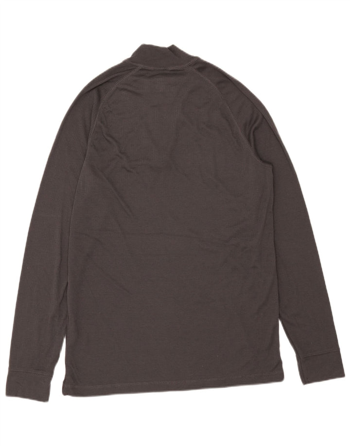 Mountain Warehouse Herren-Pullover-Trainingsoberteil mit Reißverschluss am Hals, Größe L, Grau