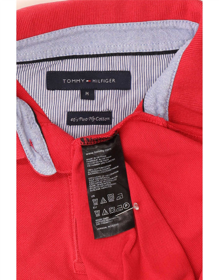 Tommy Hilfiger Herren-Poloshirt aus mittelrosa Baumwolle