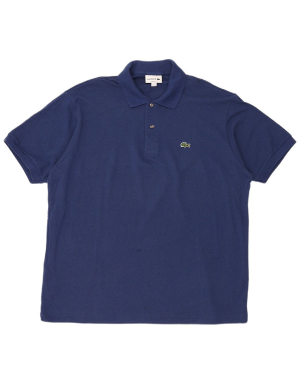 LACOSTE Herren-Poloshirt mit klassischer Passform, Größe 7 2XL, blaue Baumwolle