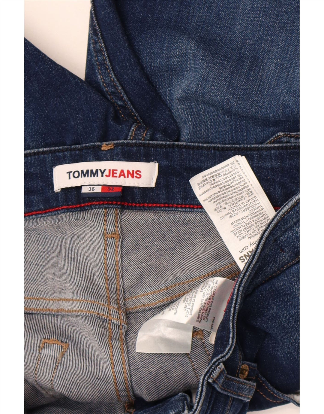 Tommy Hilfiger Herren Slim Jeans W36 L32 Blaue Baumwolle