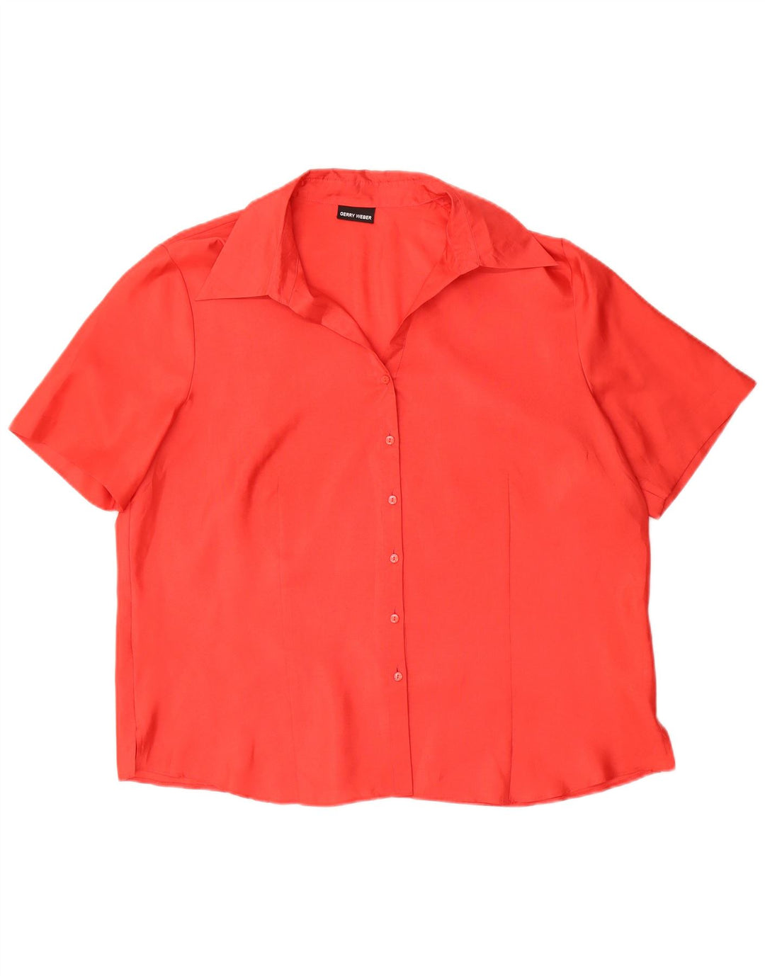 Gerry Weber Damen Kurzarm-Hemdbluse UK 20 2XL Rot Polyester