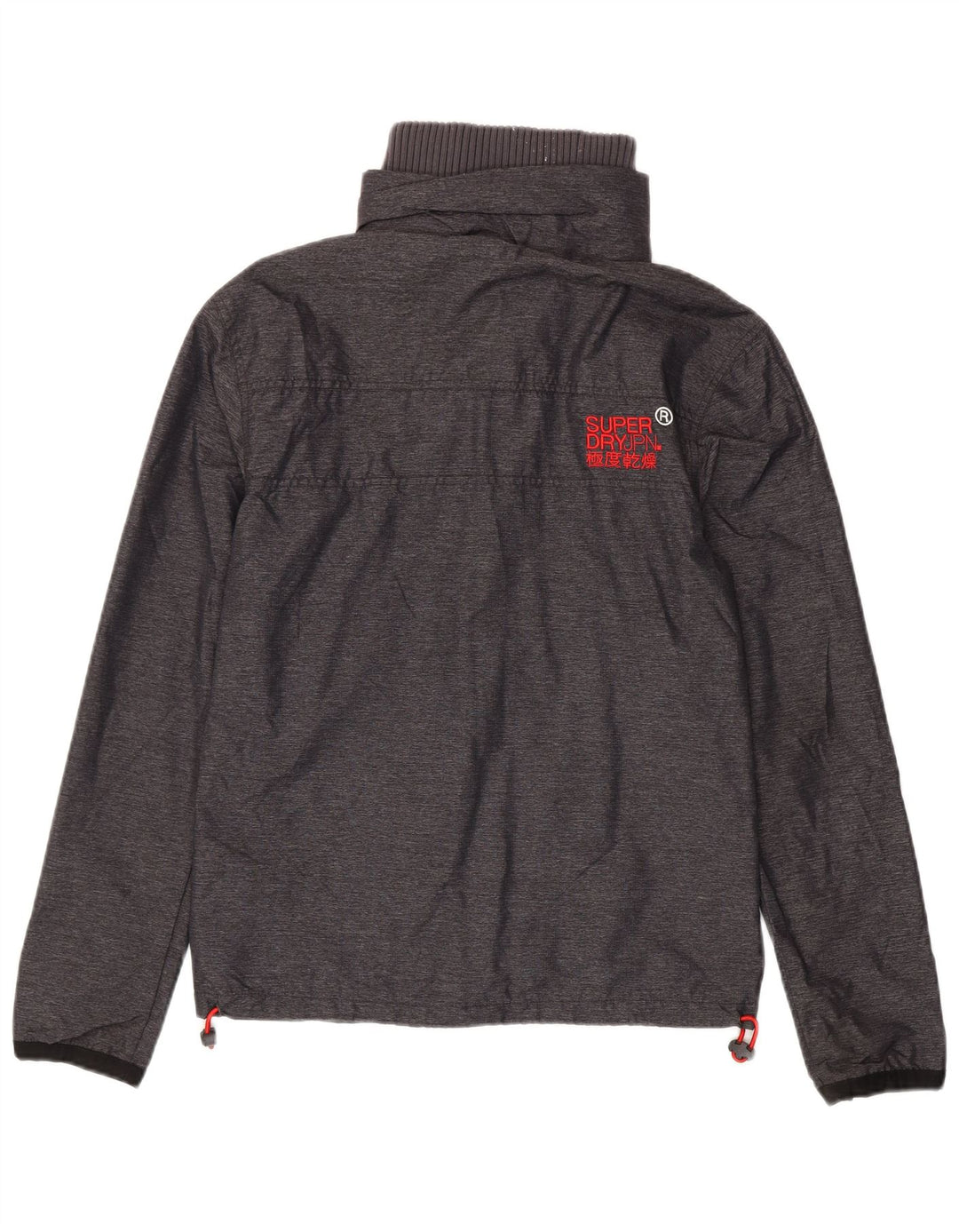 Superdry Herren-Regenjacke mit Grafik, UK 36, Small, graues Nylon