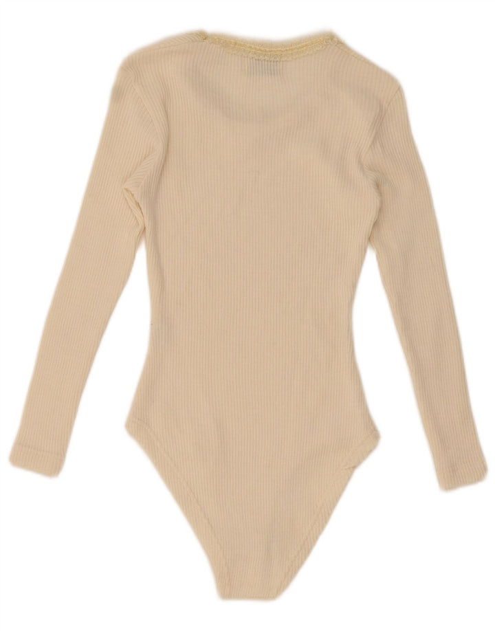 Compagnie Damen Langarm-Body UK 12 Medium Off White