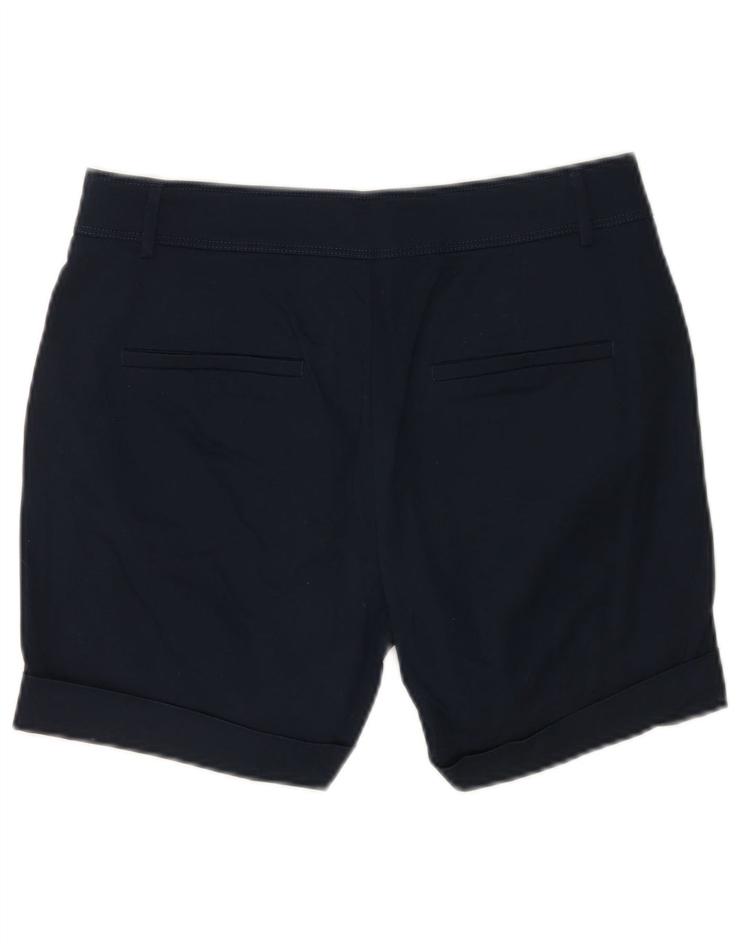 Massimo Dutti Damen Chinoshorts EU 38 Small W28 Marineblaue Baumwolle