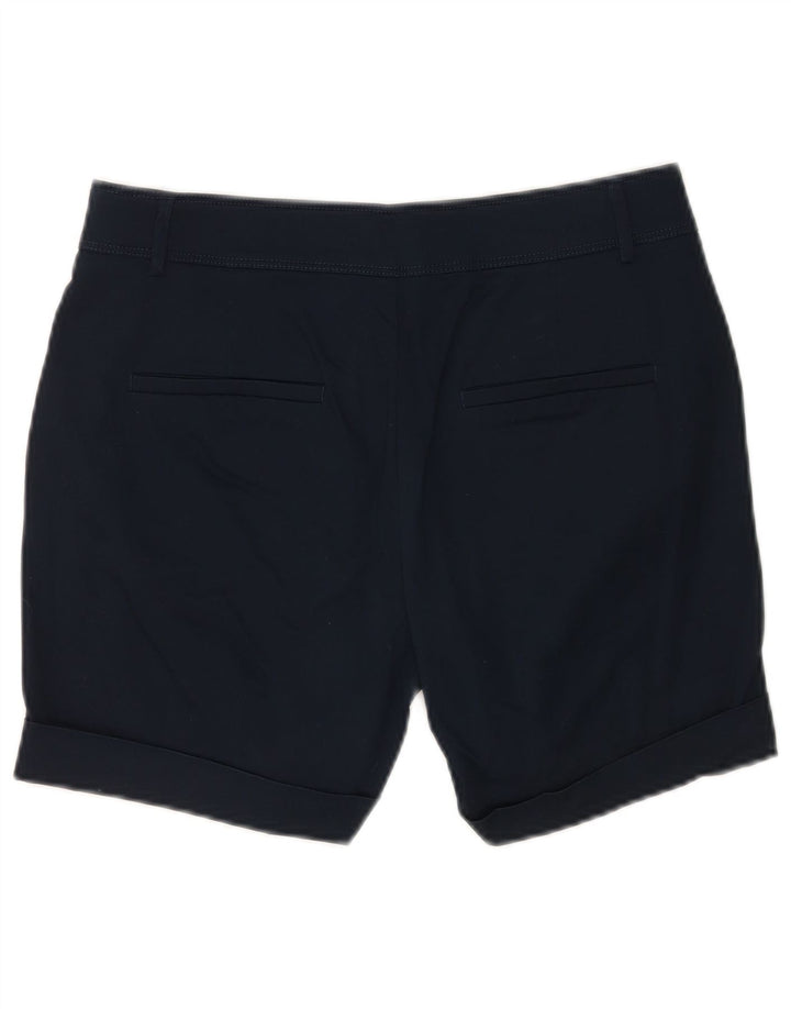 Massimo Dutti Damen Chinoshorts EU 38 Small W28 Marineblaue Baumwolle