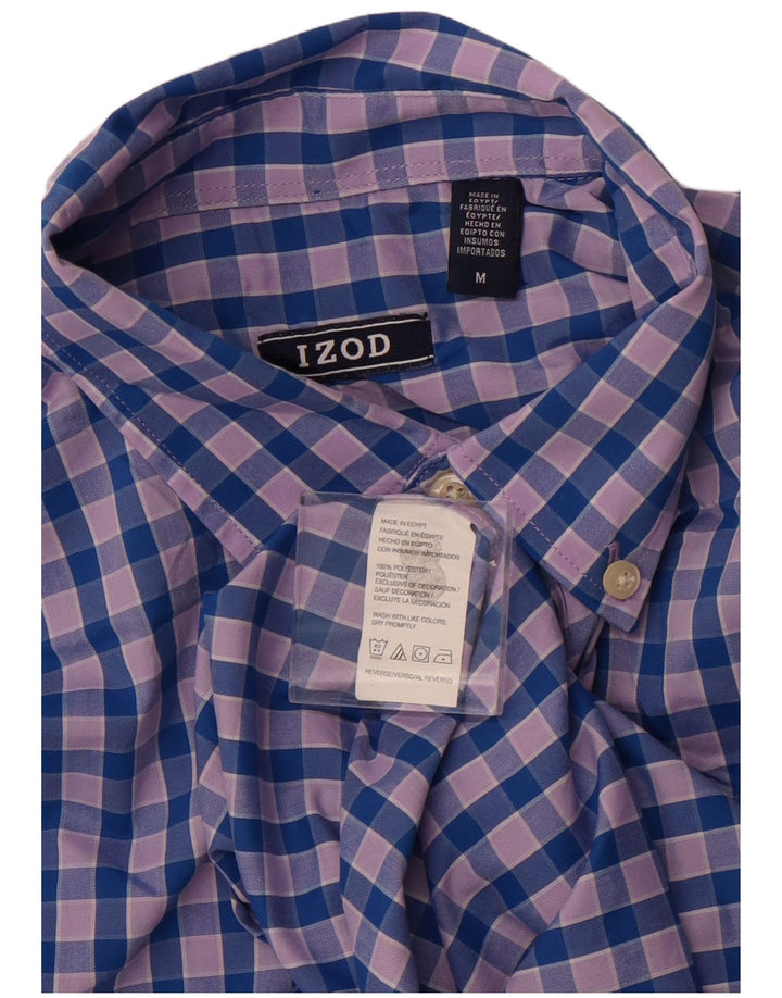 IZOD Herrenhemd Mittelblau kariertes Polyester