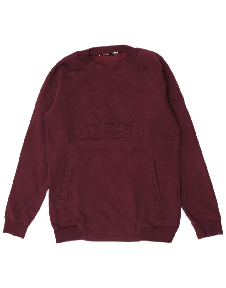 Adidas Herren Grafik-Sweatshirt, Pullover, Größe S, Kastanienbraun